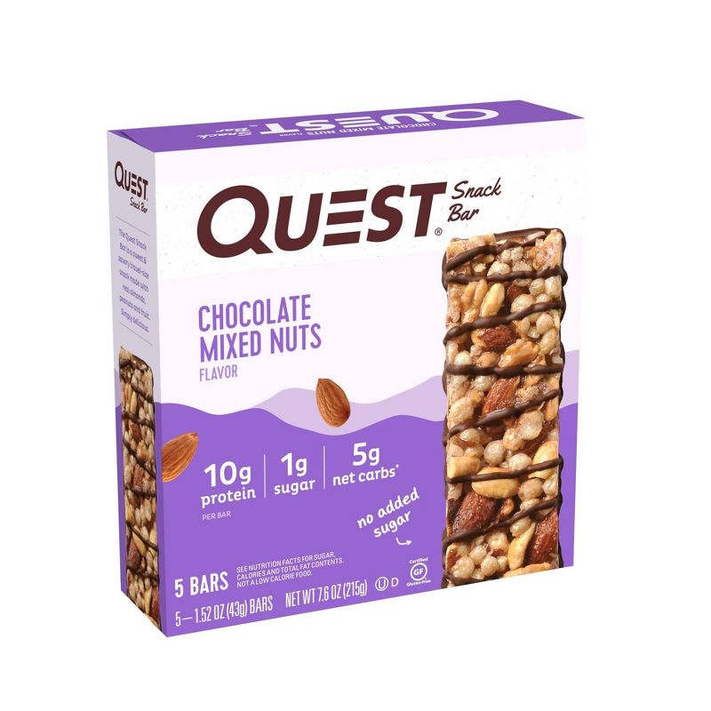 Quest Chocolate Mixed Nuts Snack Bar - 5ct/7.6oz