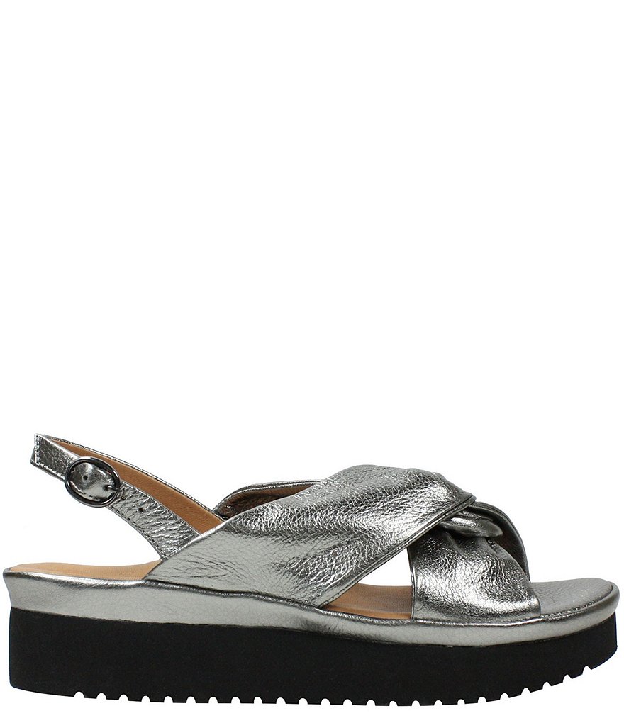 L'Amour Des Pieds Amiens Leather Twist Knot Sandals