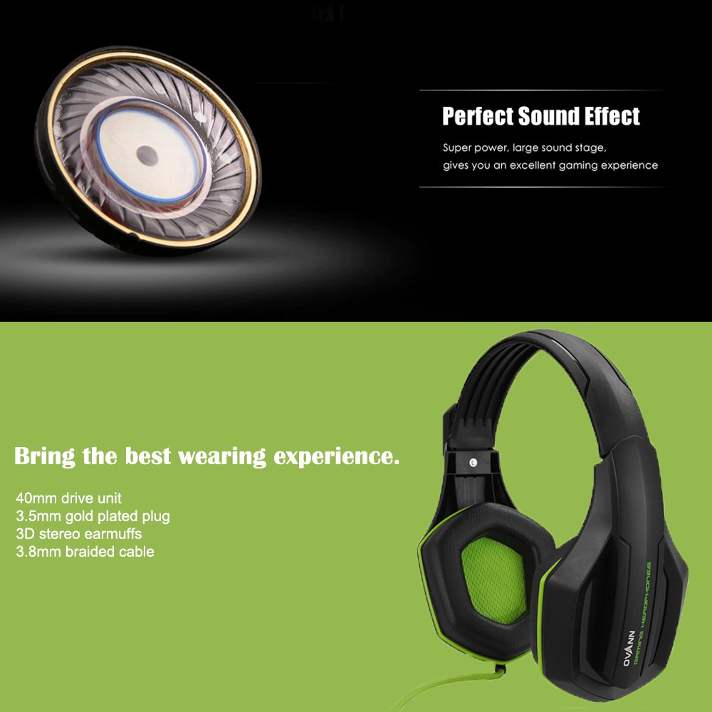 PS5, PS4 Gaming Headset, Joso 3.5mm Over Ear Headphone with Mic, Bass Stereo, Noise Cancelling, Volume Control, Soft Memory Earmuffs for Playstation 5 4, Nintendo Switch, PC, Laptop, Computer, Phone