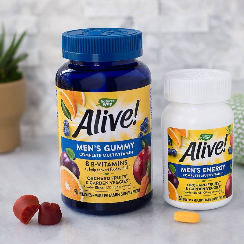 Nature's Way Alive! Men's Gummy Vitamins - Fruit Flavors - 60ct