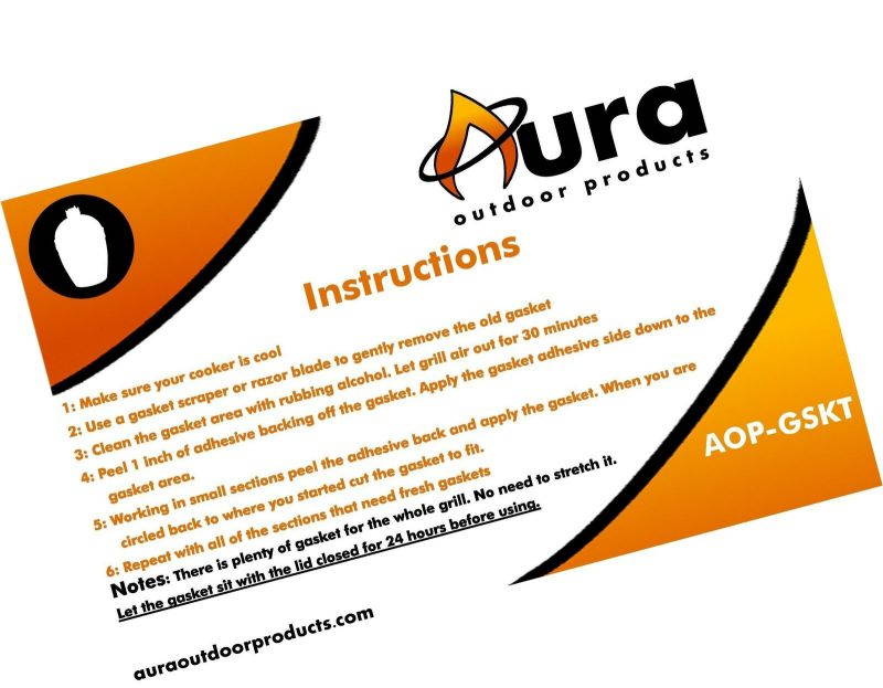 Aura Outdoor Products High Temp Replacement Gasket for Large Egg Grills, Peel...