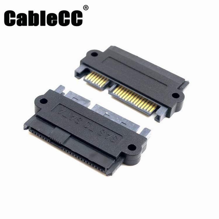 Cablecc  SFF-8482 SAS 22 Pin to 7 Pin + 15 Pin SATA Hard Disk Drive Raid Adapter with 15 Pin Power Port