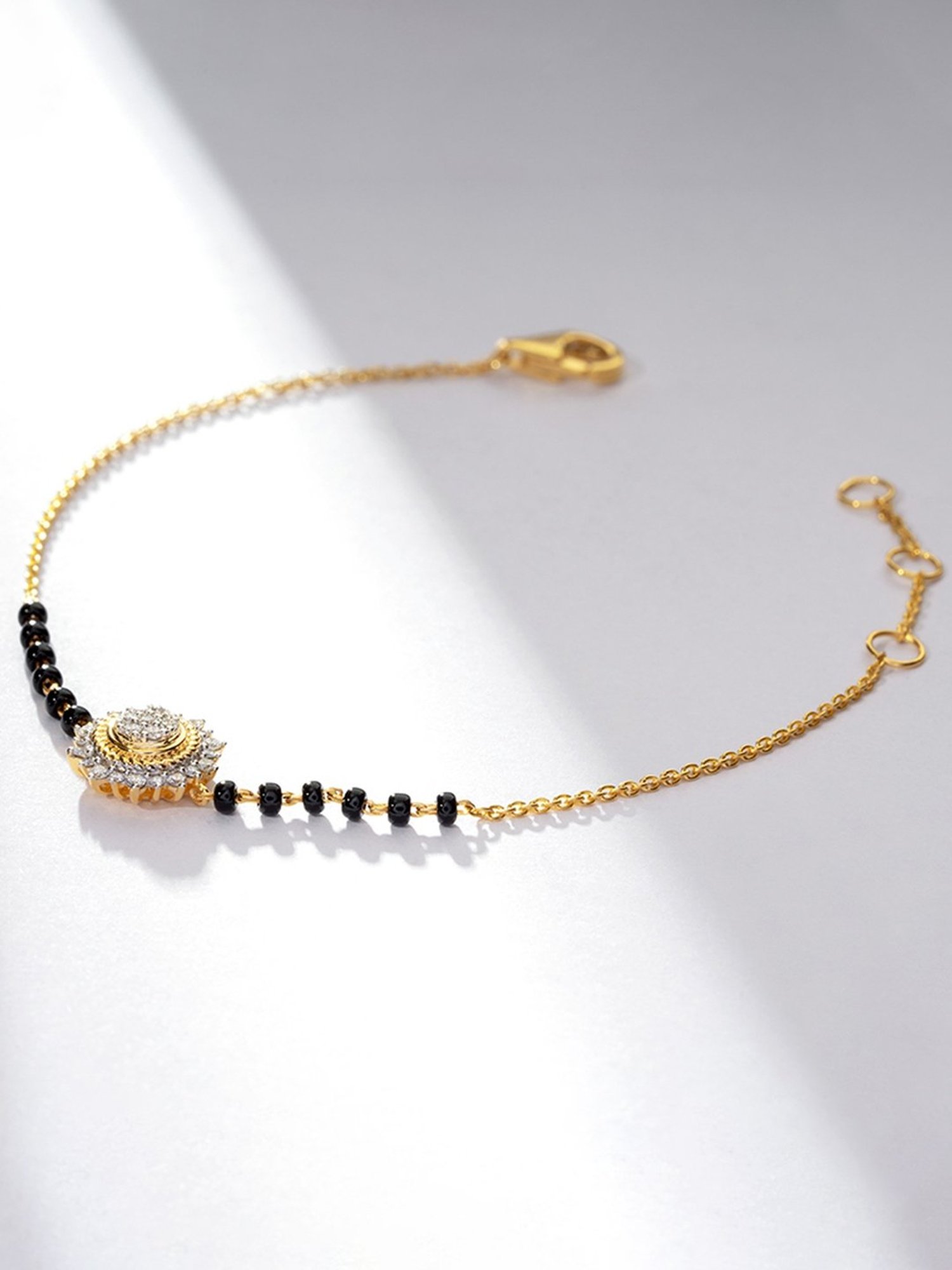 P.N.Gadgil Jewellers 14k Gold Cluster Flexible Fit Diamond Bracelets For Women