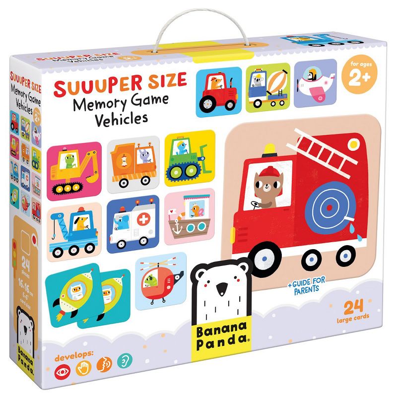 Banana Panda Suuuper Size Toddler Memory Game - Vehicles