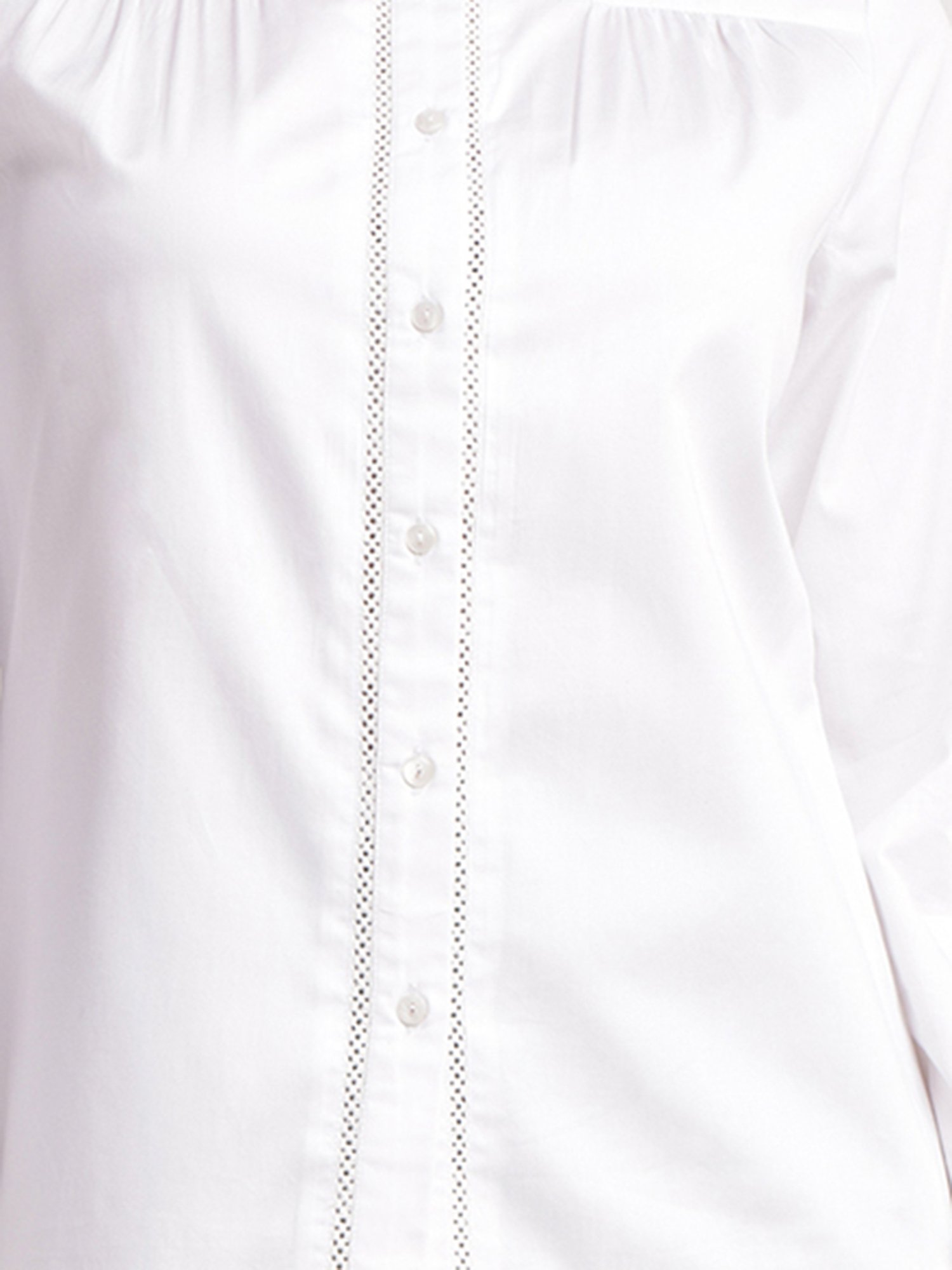 Fablestreet White Cotton Relaxed Fit Top