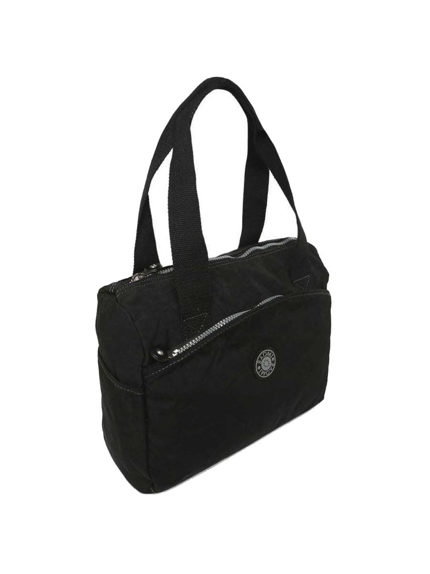 Baomi Black Solid Medium Handbag