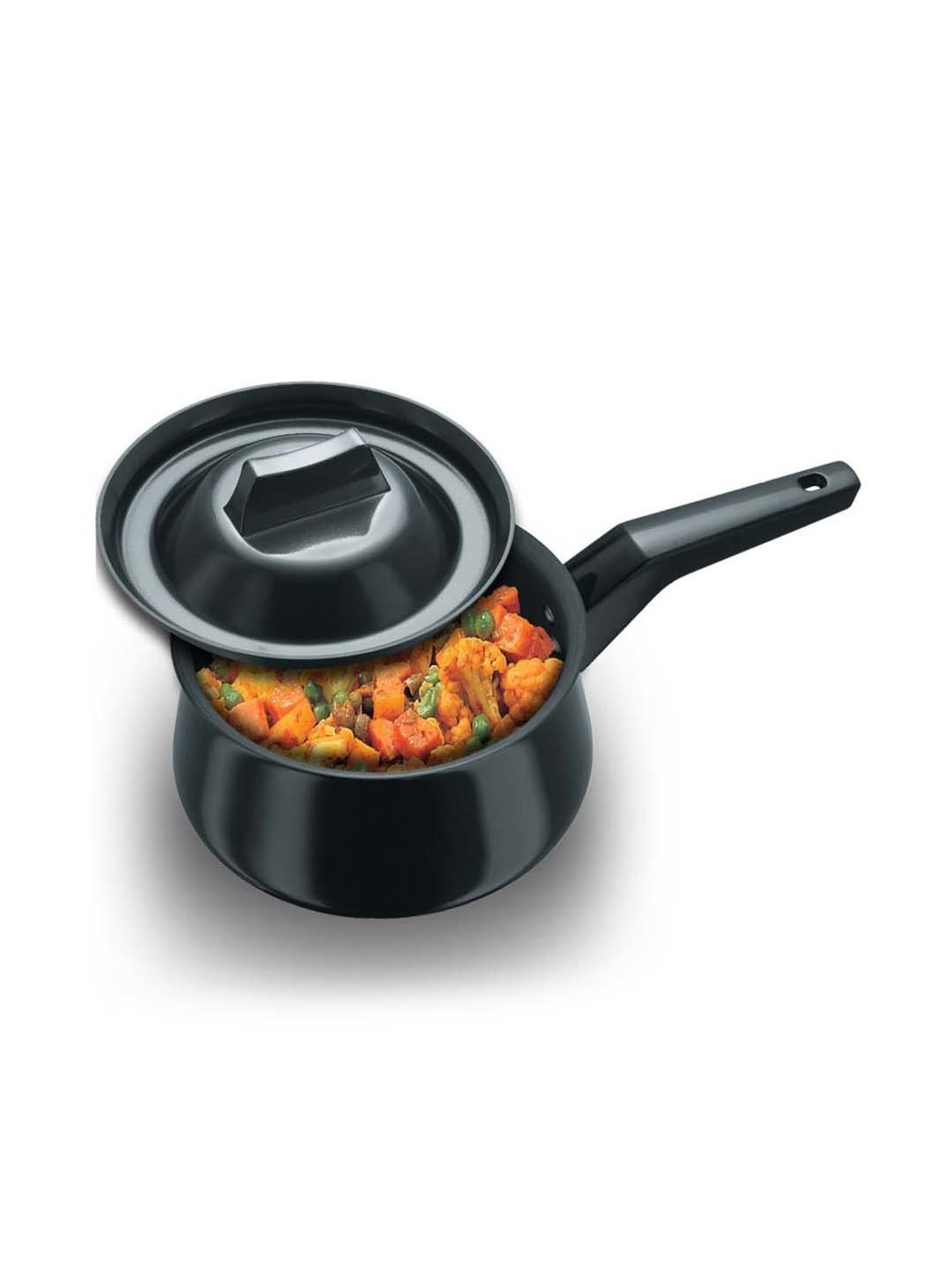 Hawkins Black Hard Anodised 18.8 cm Non-Toxic Handi Saucepan (2 L) - Set of 1