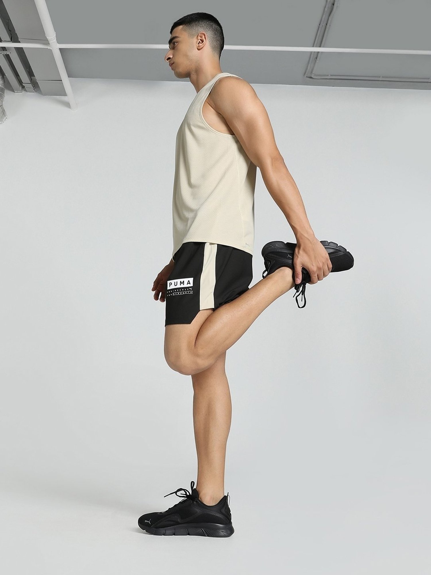 Puma STRENGTH TRAINING Black Regular Fit Sports Shorts