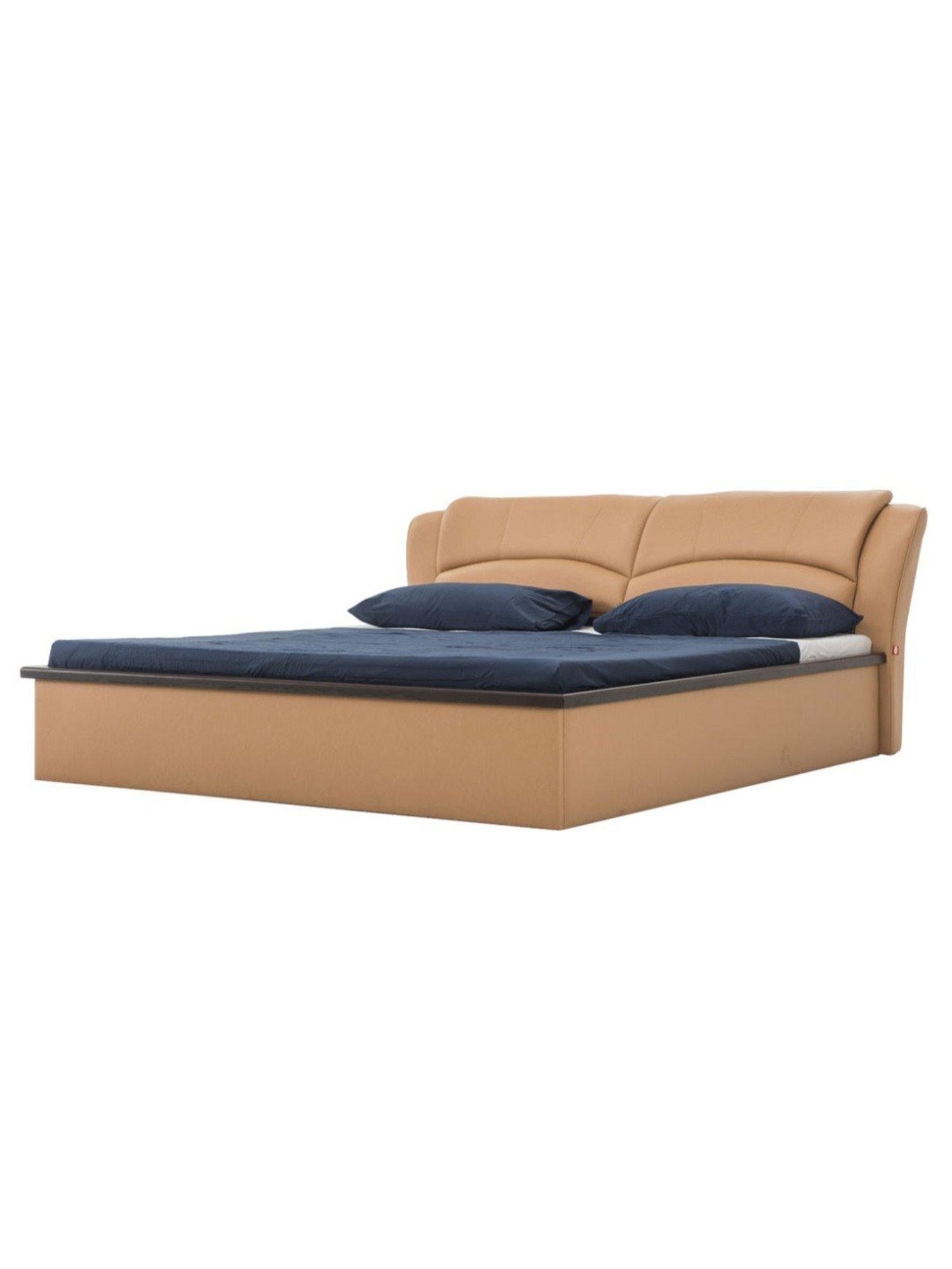 Durian Winston Camel Brown Premium Leatherette Queen Size Bed