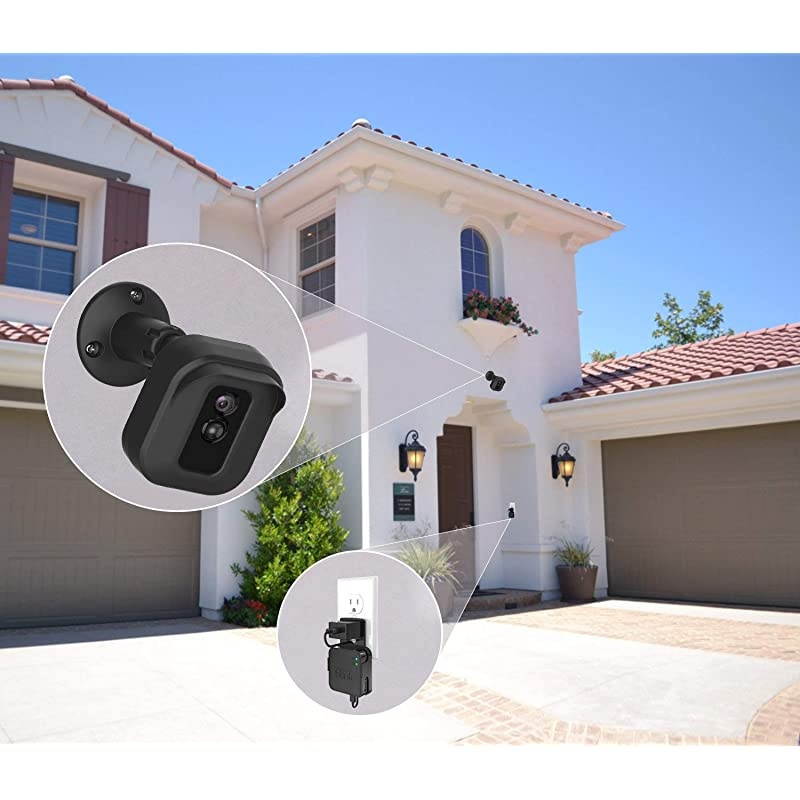 Blink Outdoor Camera Wall Mount Bracket, Weather Proof 360&deg; Protective Housing Case and Adjustable Mount with Blink Sync Module 2 Outlet Mount for Blink Home Security Camera (Black (3 Packs))