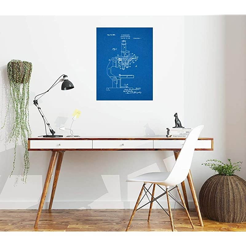 Microscope Patent Print Blueprint 24 x 30 M12433