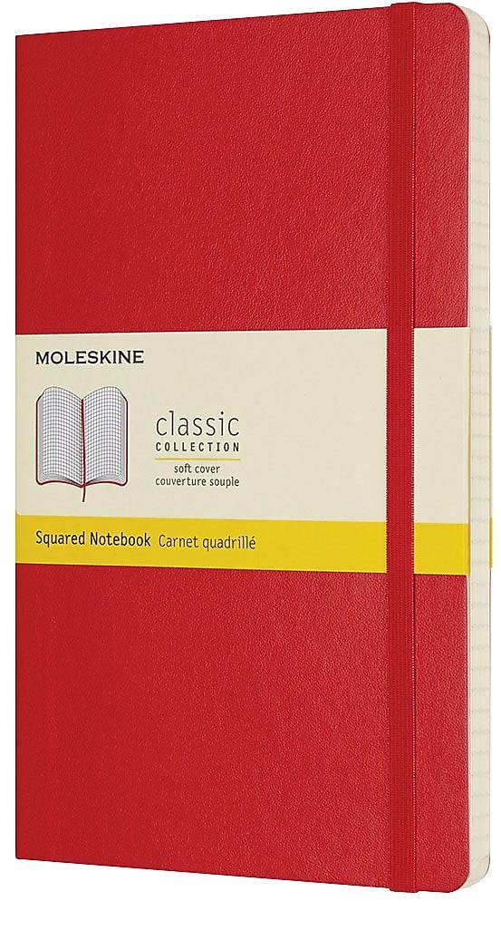 Moleskine MSKN Large Squared Scarlet Red Soft Cover 854641XX