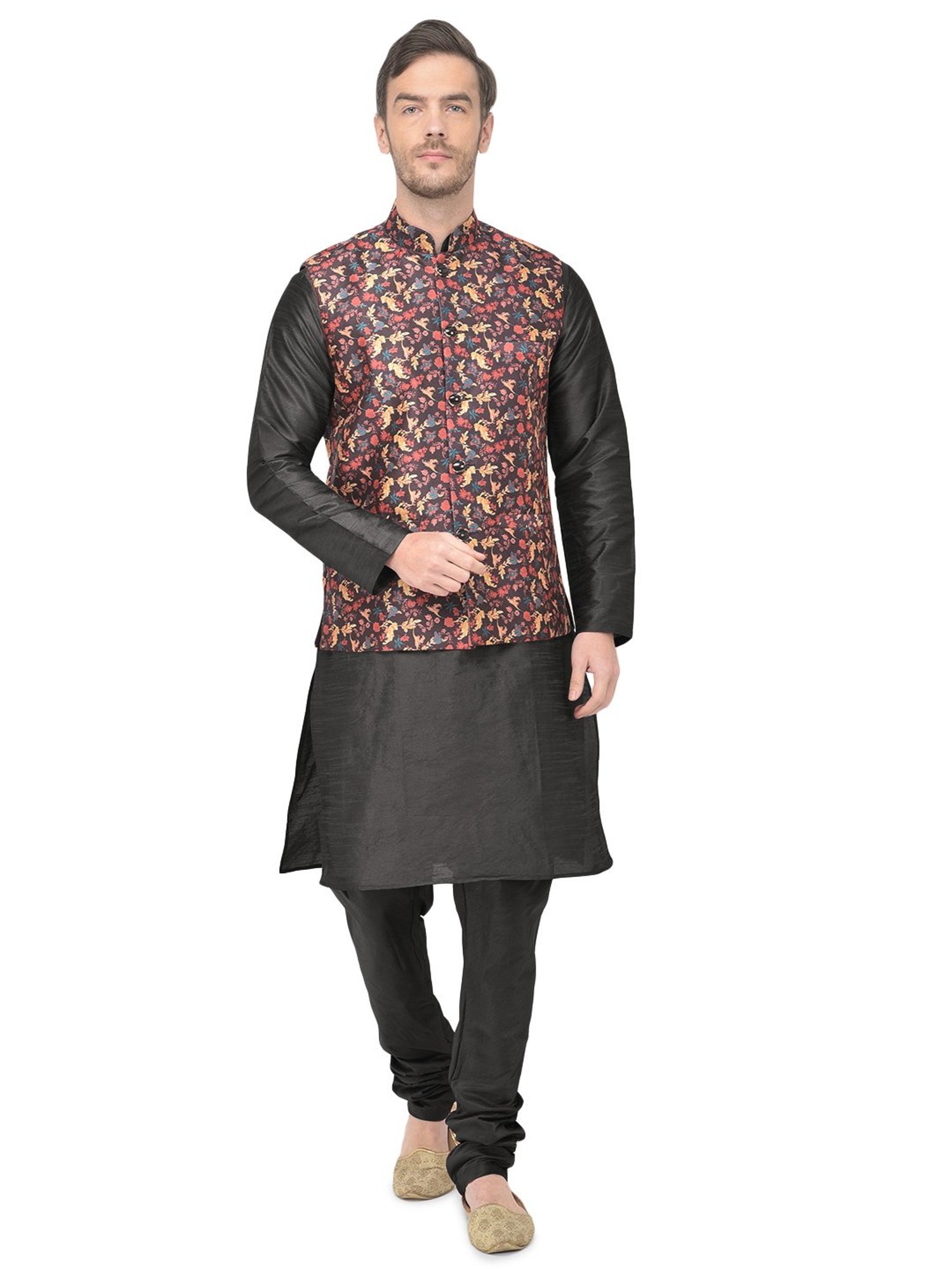 SG LEMAN Black Regular Fit Kurta Set