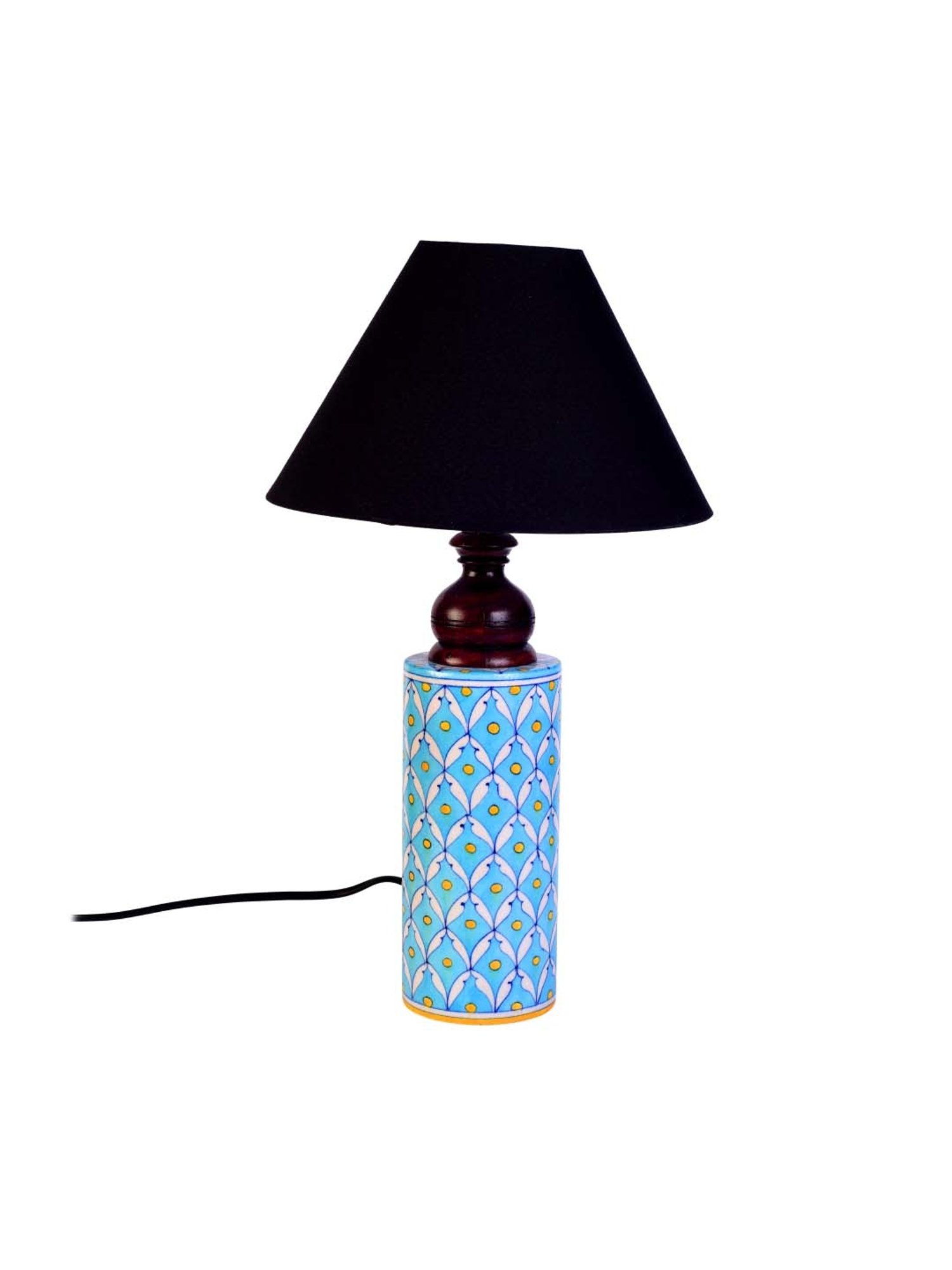 Unravel India Multicolor Ceramic Table Lamp - Set of 1