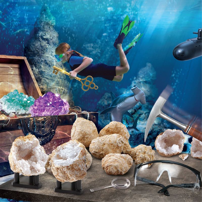 Discovery Kids Toy Mystery Crystals Geode Excavation Science Kit 14pc