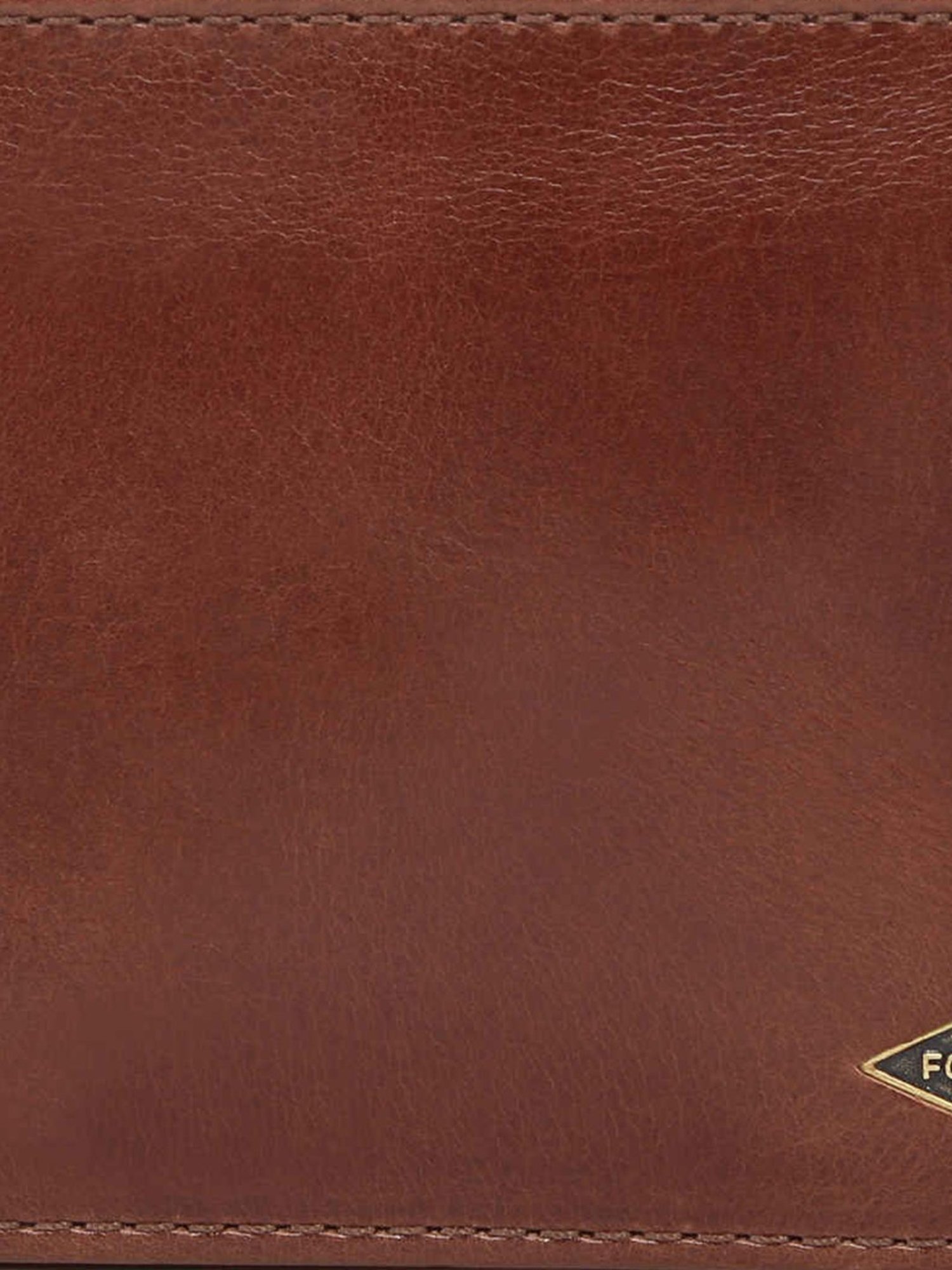 Fossil Ryan Brown Leather Casual Rfid Bi-Fold Wallet for Men