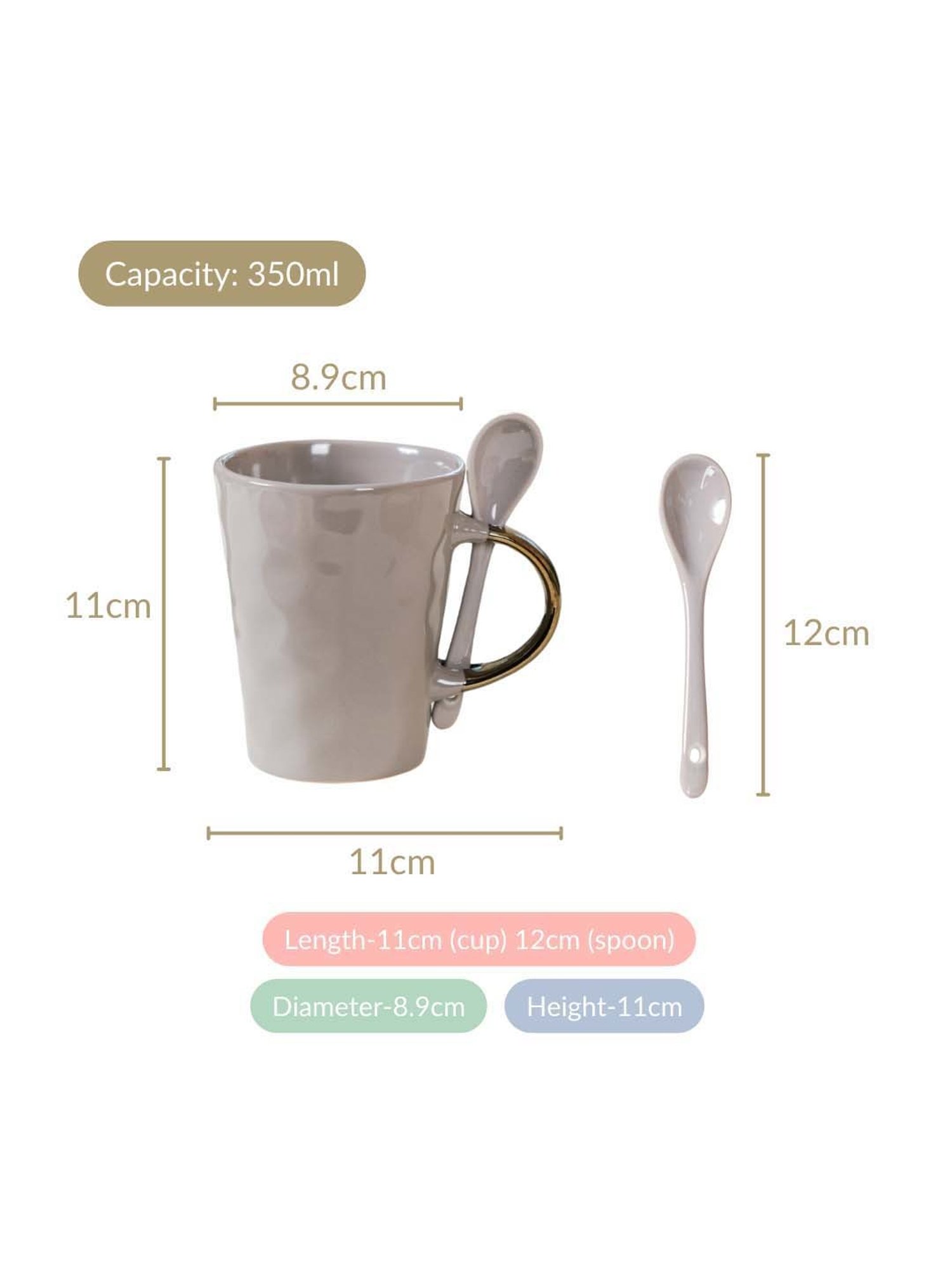 Cello White Opalware Cup (0.18 L) - Set of 6