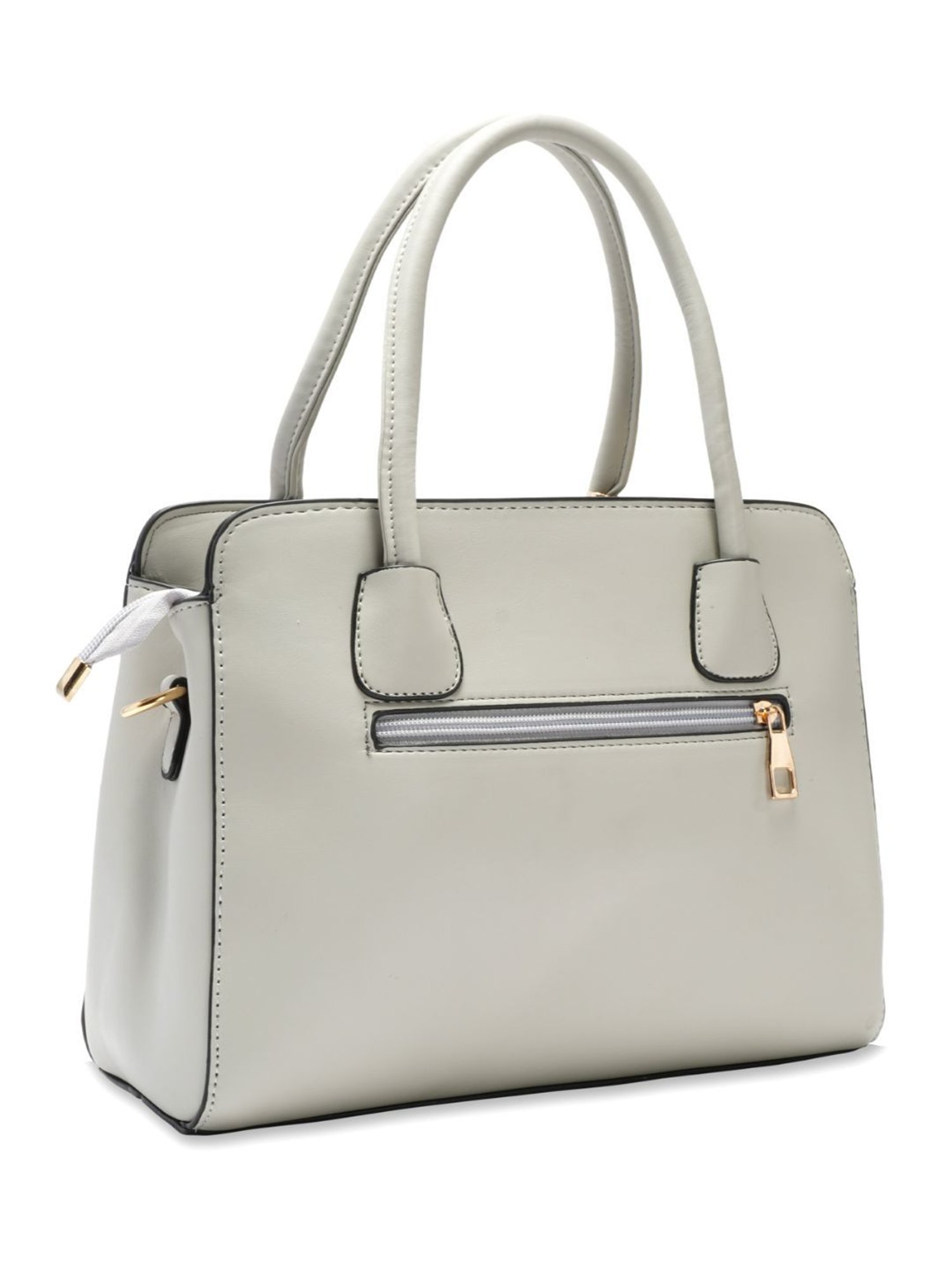 Luvoksi Grey Textured Large Satchel Handbag