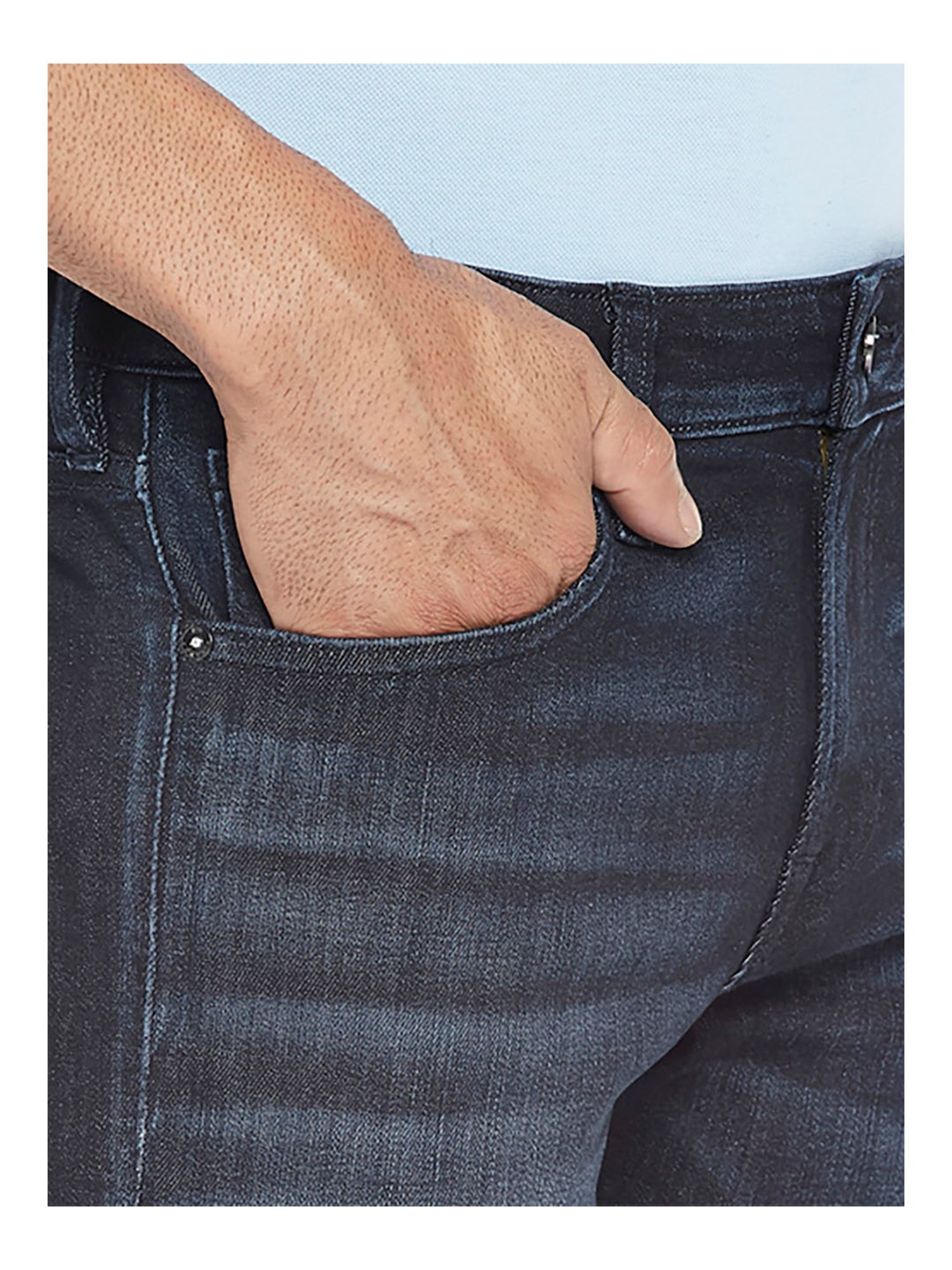 EVERBLUE Blue Tapered slim Fit Midrise Stretchable Jeans