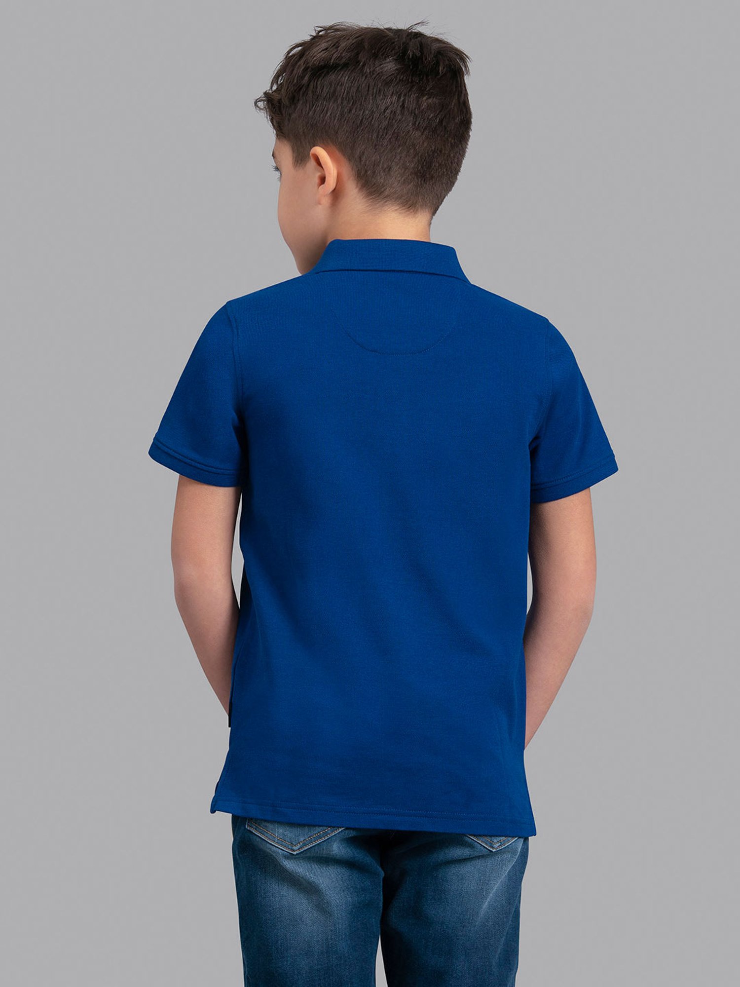 Beverly Hills Polo Club Boys Blue Solid Polo T-Shirt