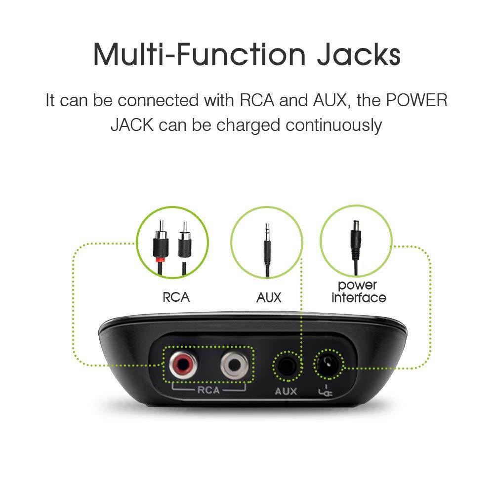 Esinkin Bluetooth Receiver Wireless Audio Adapter 4.0(NFC-Enabled) for HD Music Stereo Sound System