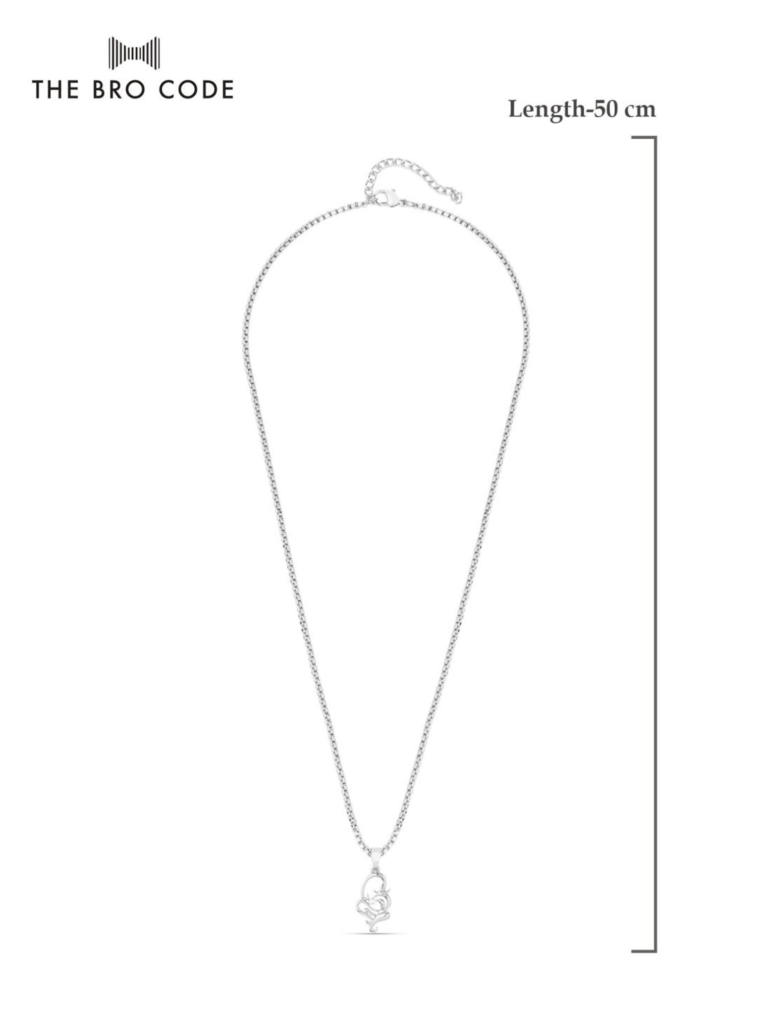 The Bro Code Silver-Plated Sleek Pendant Necklace for Men