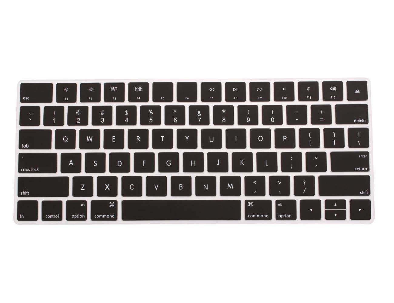 COOSKIN Silicone Colorful Keyboard Cover Protector Skin for Apple Magic Keyboard (MLA22LL/A), After 2015 November US Layout (Black)