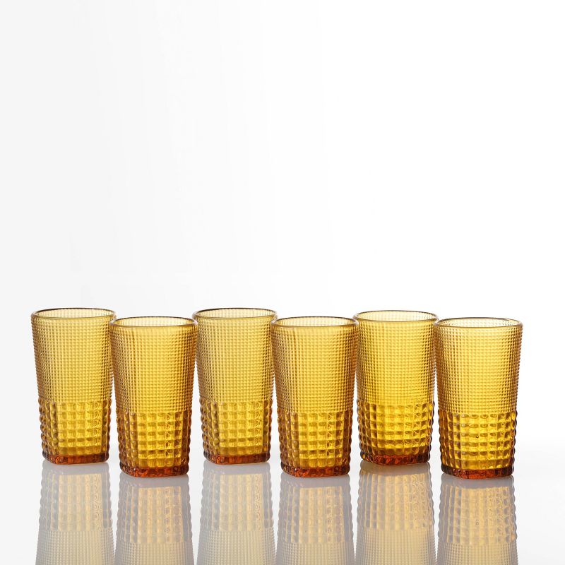 15oz 6pk Crystal Malcolm Ice Beverage Glasses Amber - Fortessa Tableware Solutions
