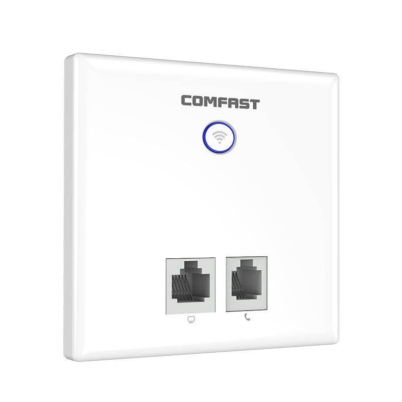 Built-in in-Wall Point for RJ45+2*RJ11 antennas AP Socket Access Wireless WiFi Hotel with 300Mbps 2*2dBi indoor port