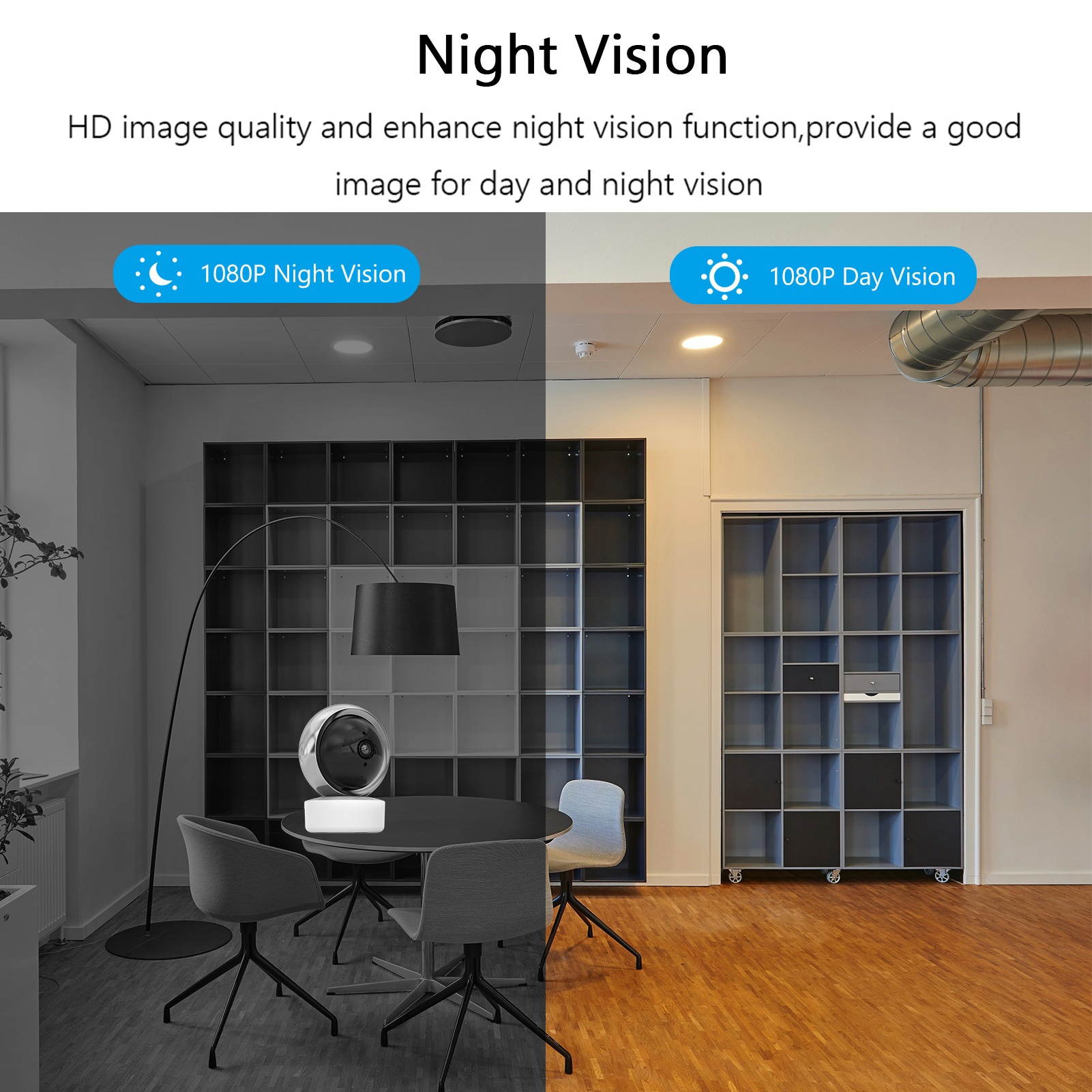 Indoor Home Security Camera 1080P HD Wireless WiFi Surveillance Camera with Night Vision,Motion Detection,Remote Access,Two-way Audio