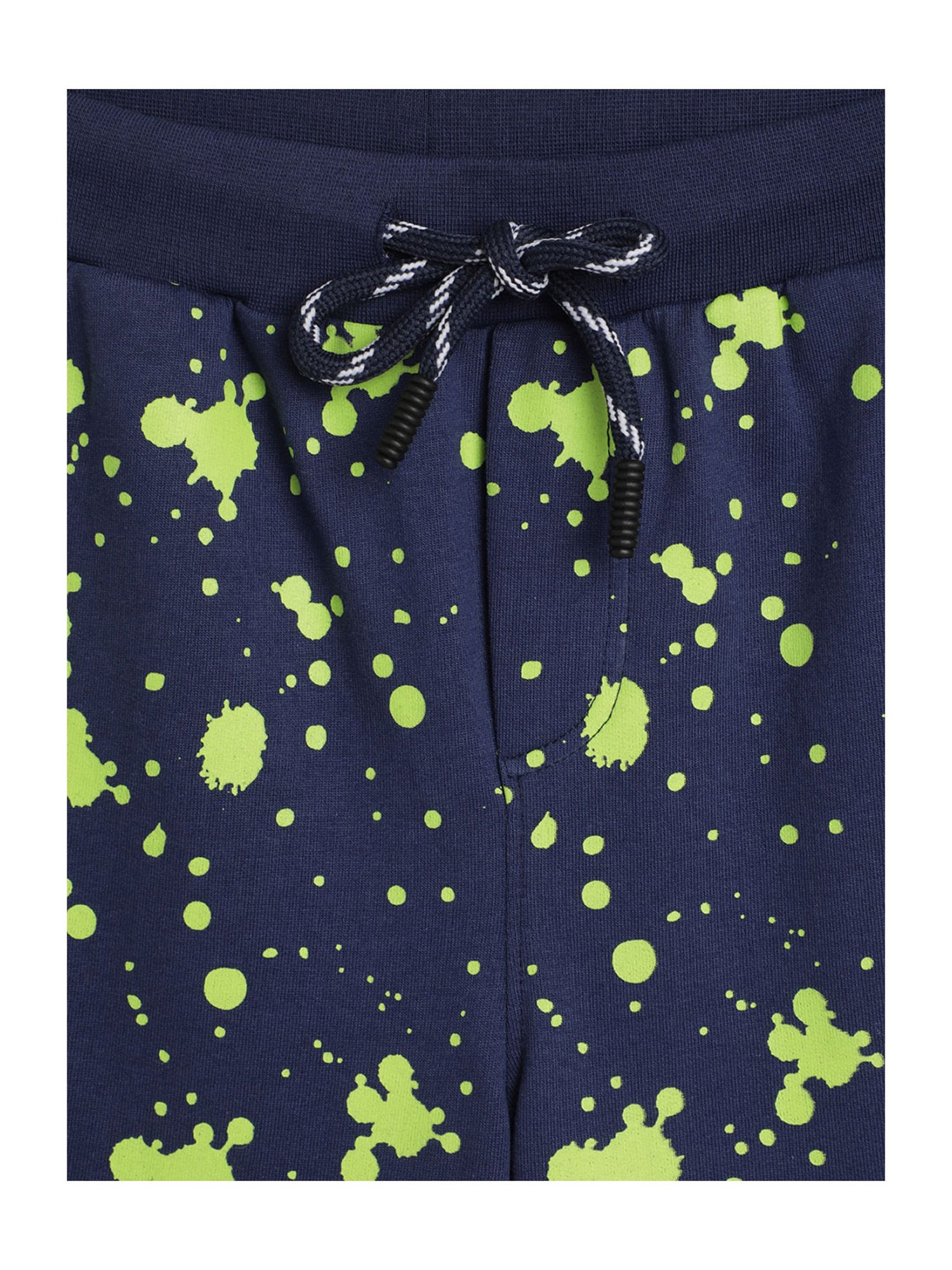 Blue Giraffe Kids Navy Printed Shorts