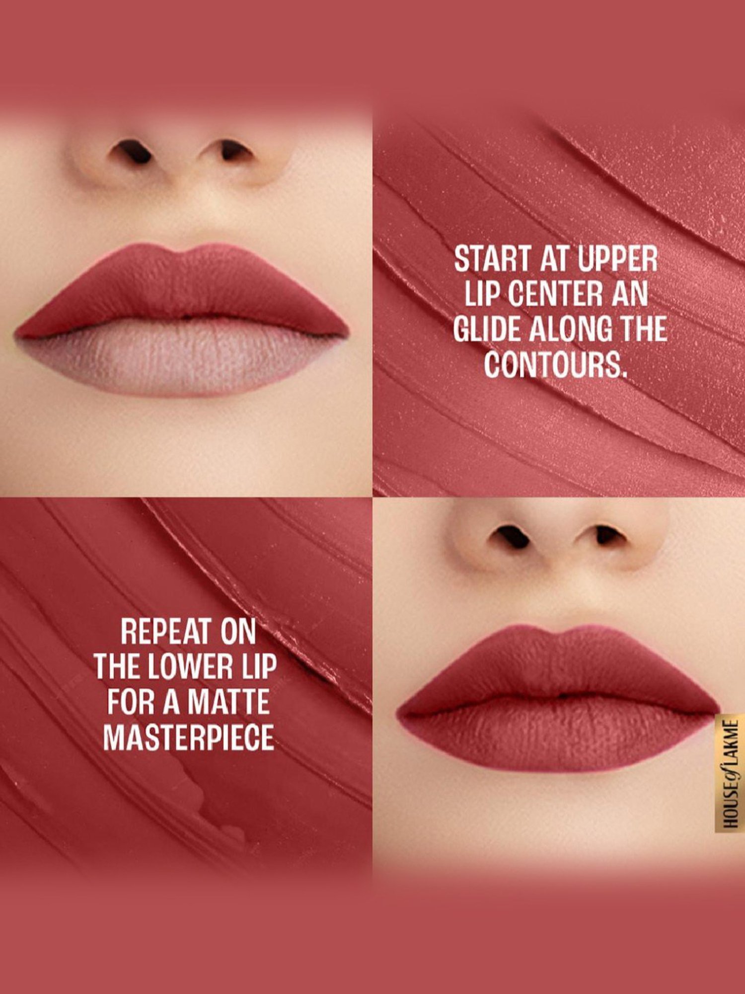 Lakme Priming Matte Lipstick Roseatte Red - 3.6 gm