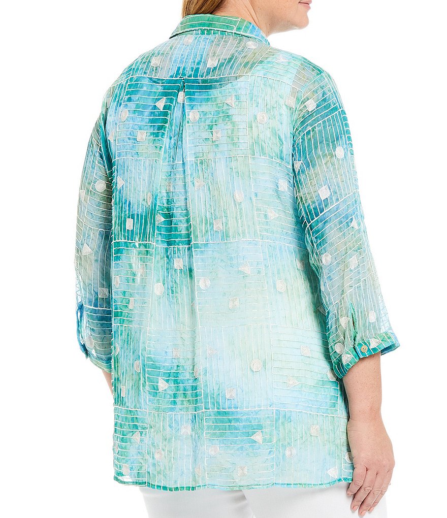 Bryn Walker Plus Size Pira Ponti Sleeveless Jewel Neck Oversized Tank