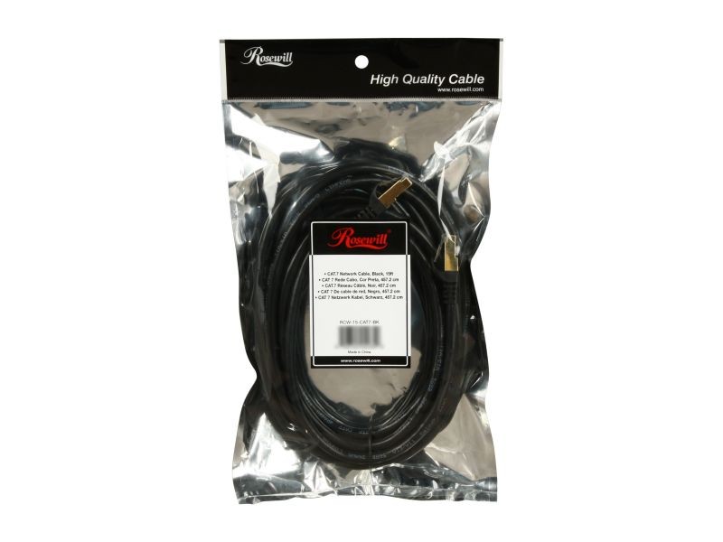 Rosewill RCW-3-CAT7-BK 3 ft. Twisted Pair (S/STP) Networking Cable