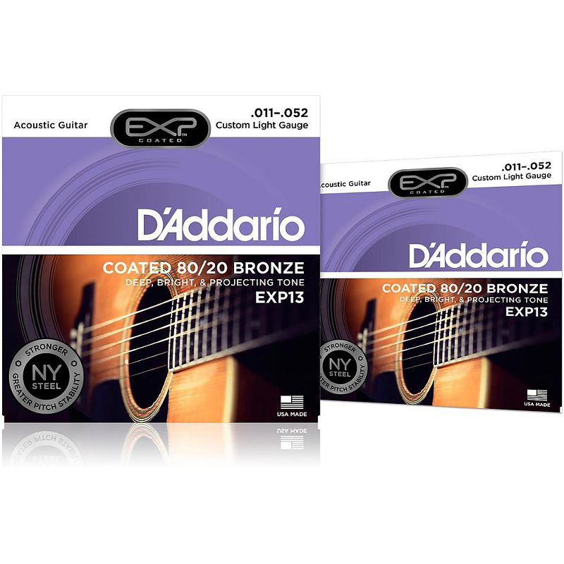 D'Addario EXP13 Coated Electric Super Light Guitar Strings 2-Pack
