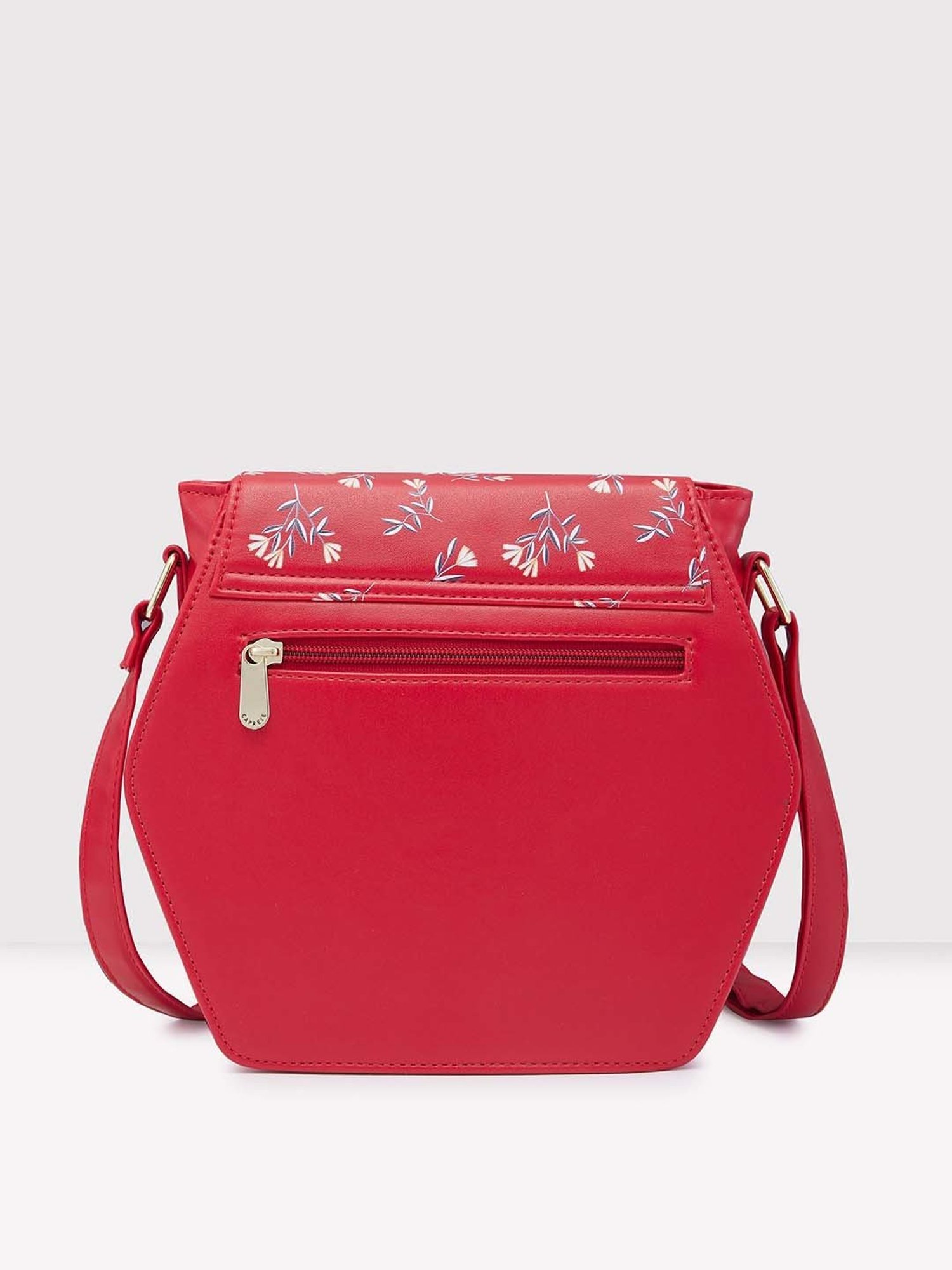 Caprese MERIDA Red Floral Medium Sling Handbag
