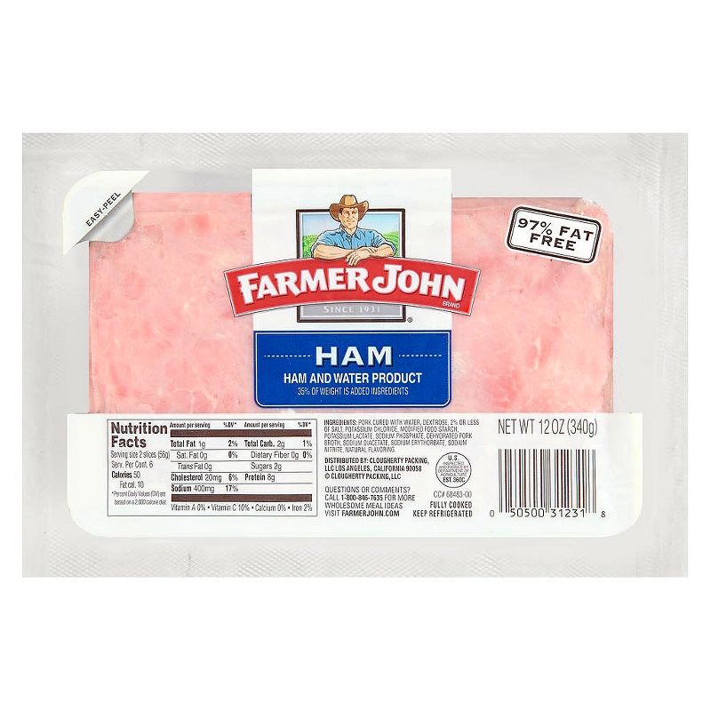 Farmer John Sliced Ham - 12oz