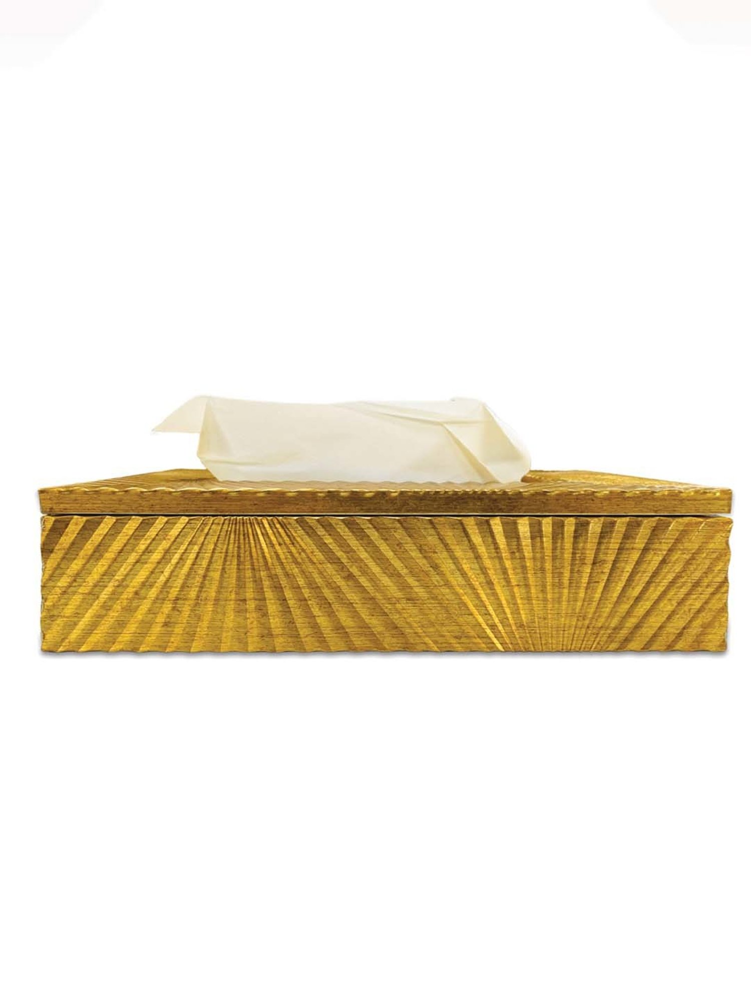 Art Street Gold Engineered Wood Rectangle Tissue Paper Napkin Box