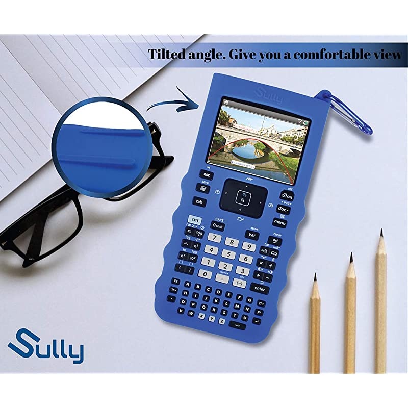 Silicone Skin for Ti Nspire CX/CX CAS Handheld (Blue) w/Screen Protector - Silicon Cover Case for Ti-Nspire CX Hand held Graphing Calculator - Protective & Anti-Scretch Skins & Screen Covers