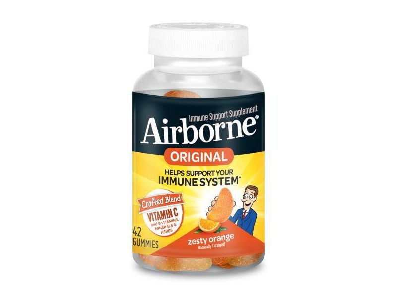 Airborne Immune Support Gummies with Vitamin C & Zinc - Orange - 42ct