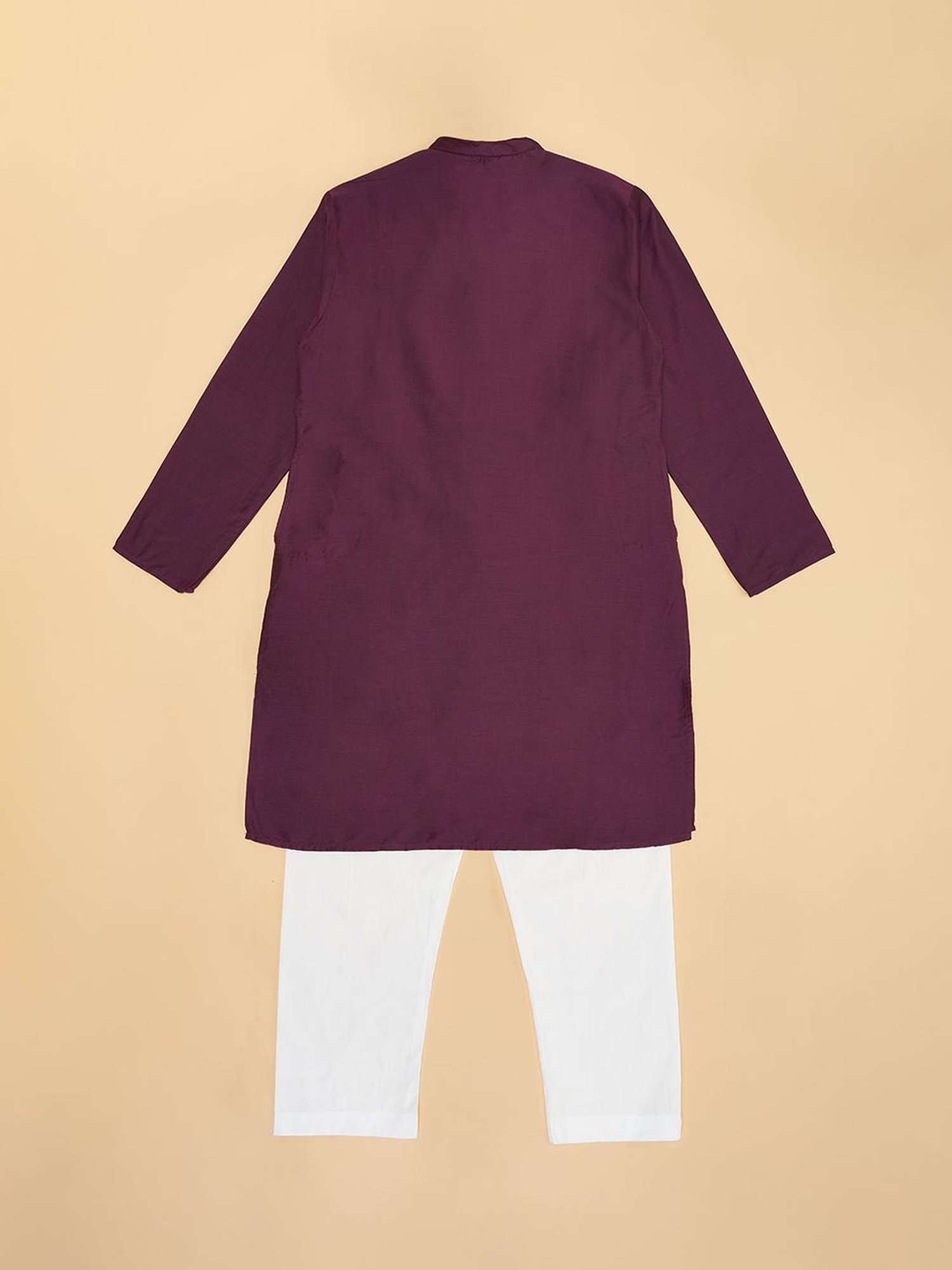 Indus Route by Pantaloons Purple Kurta & Pyjama Set