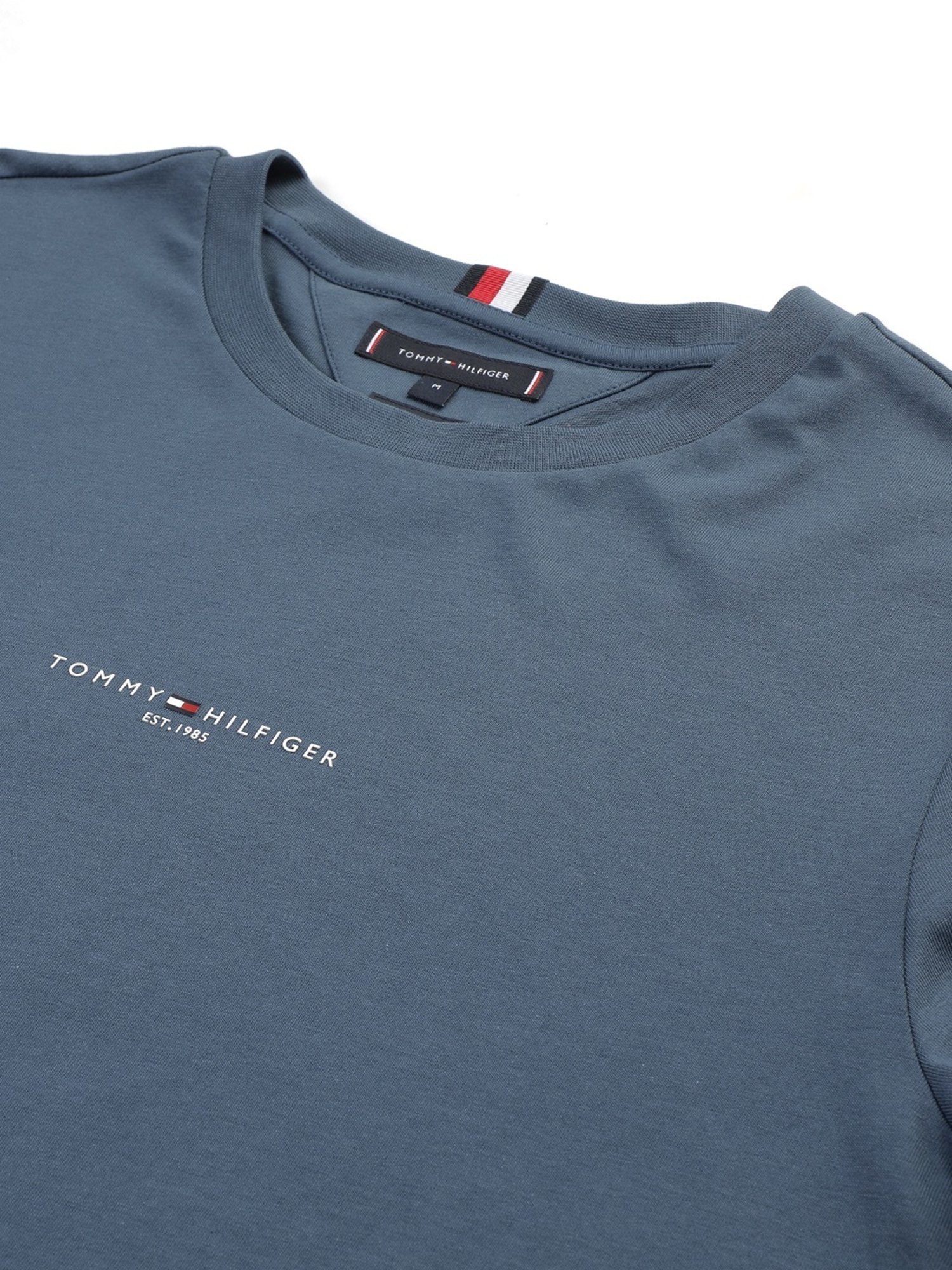 Tommy Hilfiger Aegean Sea Cotton Slim Fit Graphic T-Shirt