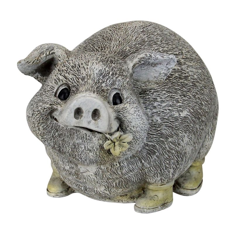 14.5" Polyresin Great Horned Owl on Stump Black - Hi-Line Gift