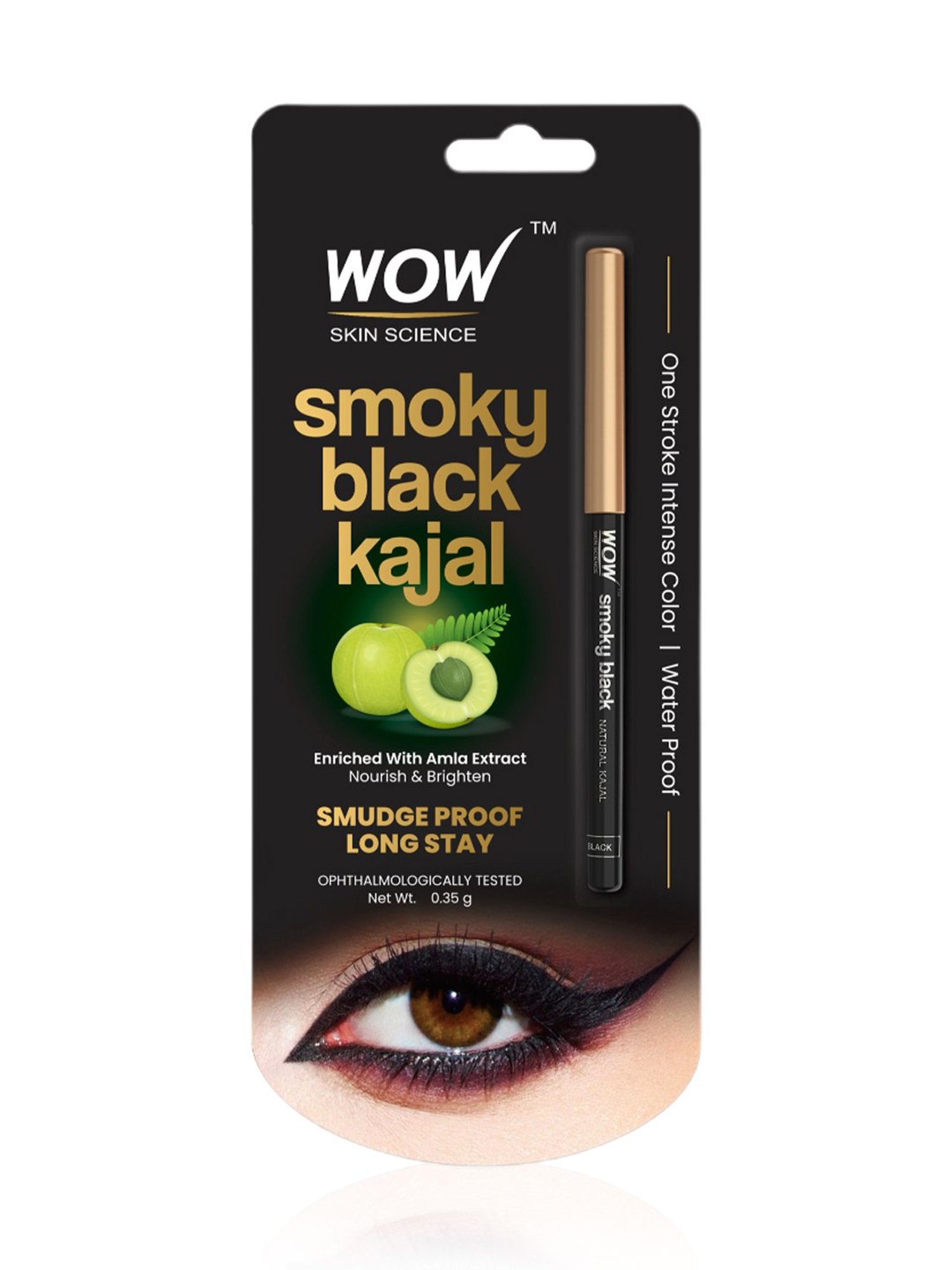 Wow Skin Science Smoky Black Kajal - 0.35 gm