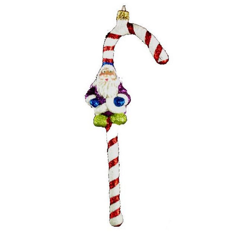 Larry Fraga Tricky Sticky Candycane Ornament Christmas Santa  -  Tree Ornaments