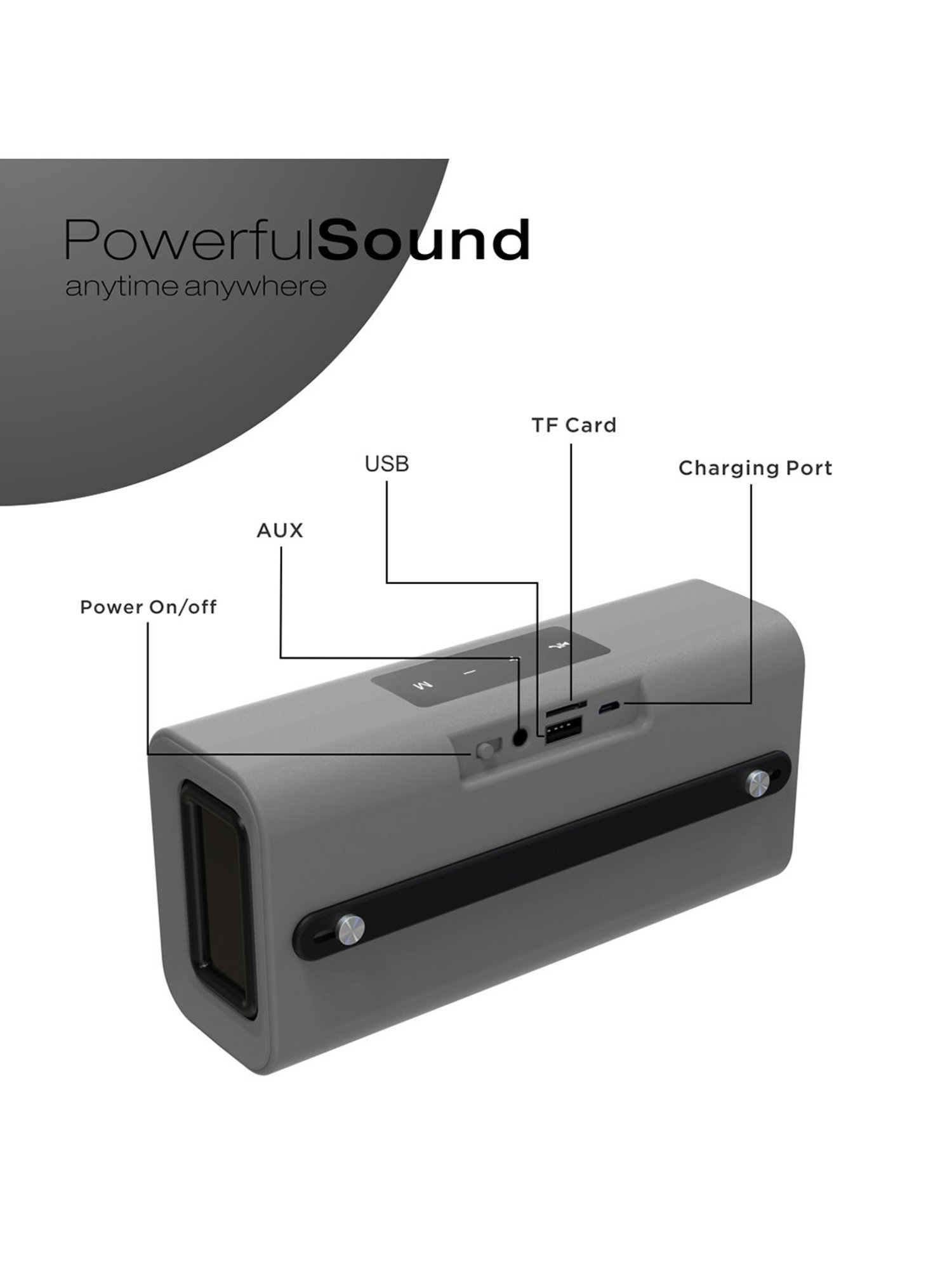 I Kall Sonic BT102 Portable Bluetooth Speaker (Black)