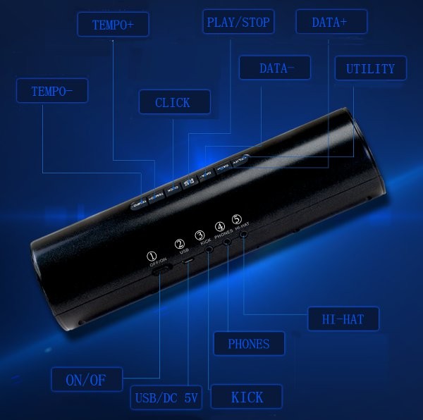 Portable USB MIDI Portable Roll Up Electronic Drum Digital Drum set Kit Pedal