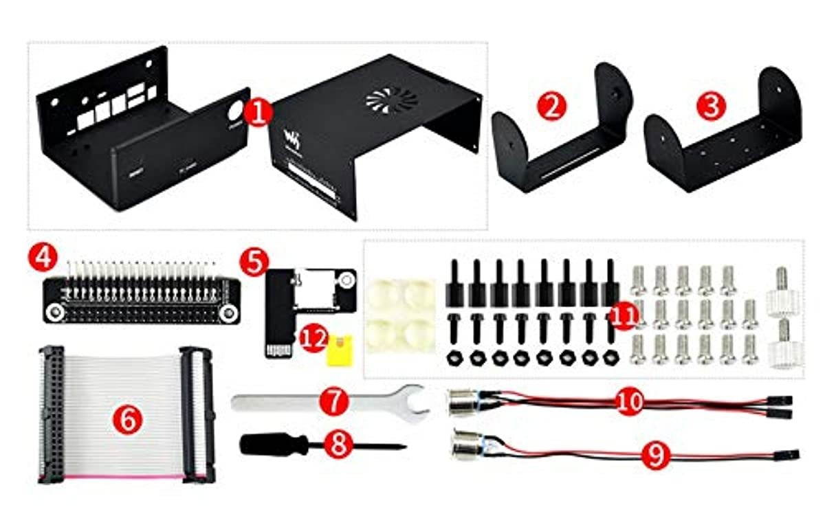 Jetson Nano Metal Case/Enclosure for Jetson Nano Developer Kit and B01(A02 & B01) with Camera Holder,Reset and Power Buttons, Support Single or Binocular Camera,Cooling Fan,Wireless-AC8265