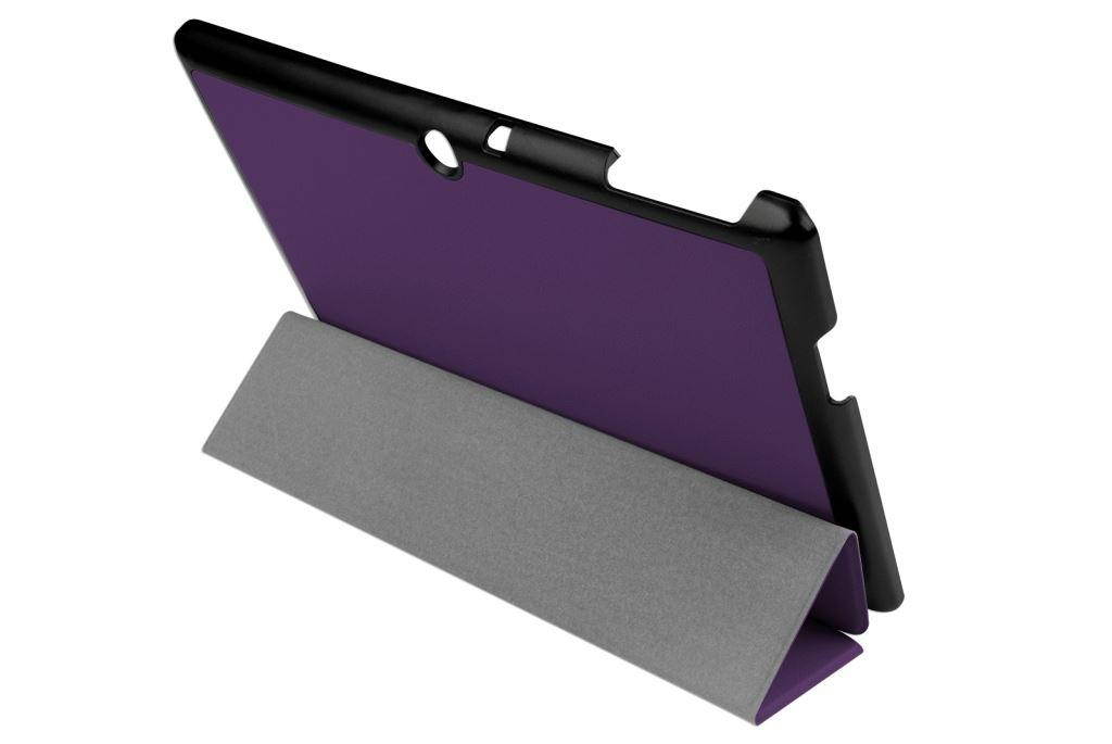 Hellfire Trading Slim Compact PU Magnetic Leather Case for Lenovo Tab 10 A3-A30 - Purple
