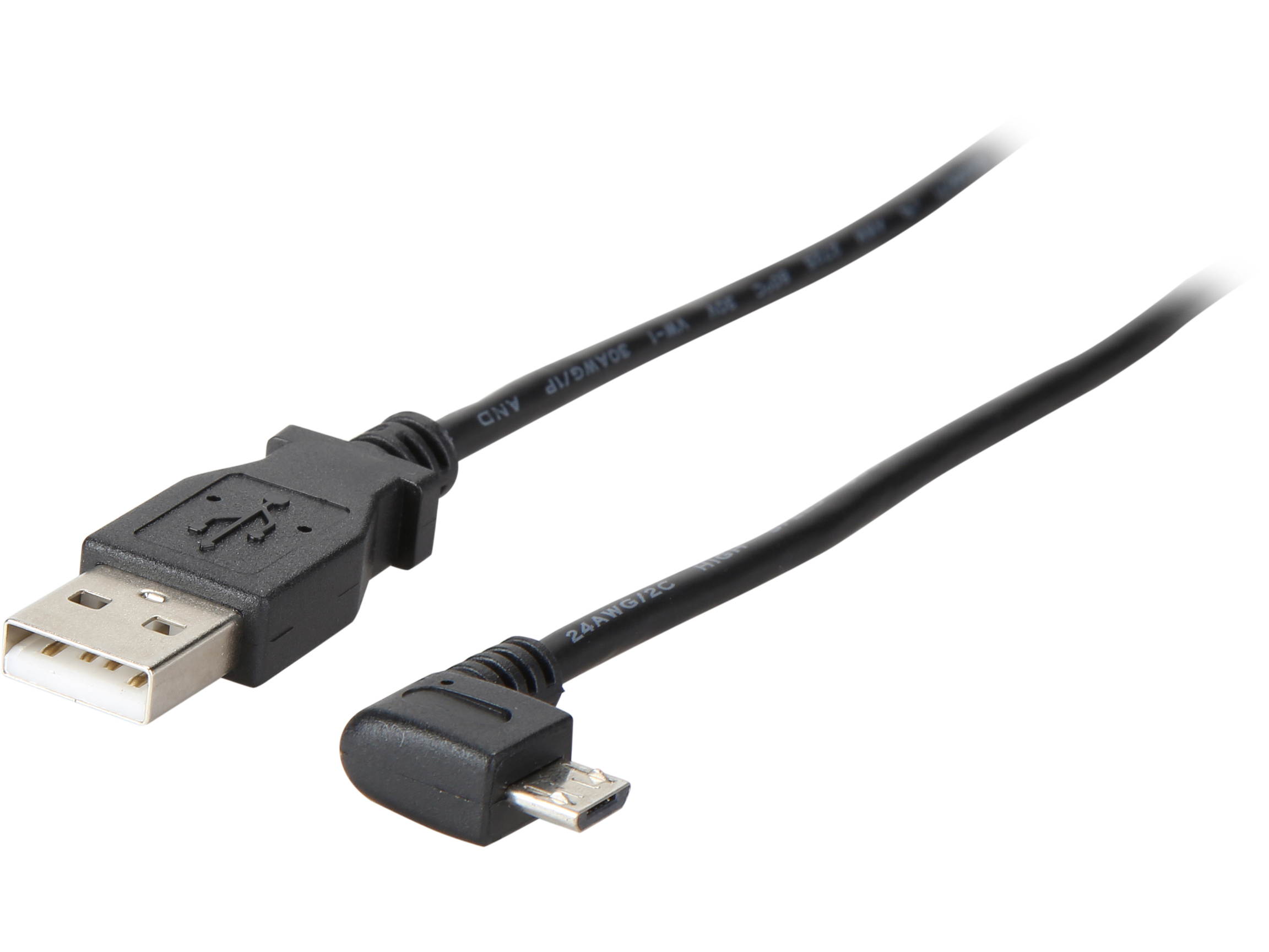StarTech.com USBAUB2MLA Micro-USB Charge-and-Sync Cable M/M - Left-Angle Micro-USB - 24 AWG